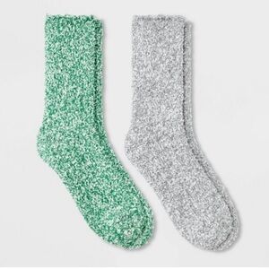 NWT Auden Target 2 Pack Cozy Crew Socks Size 4-10